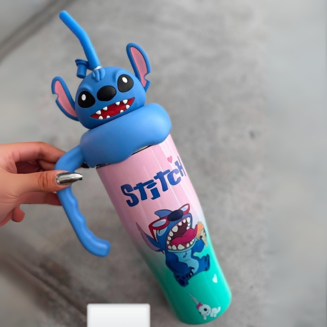 Cartoon Stainless Steel Straw Mug – Multiple Characters