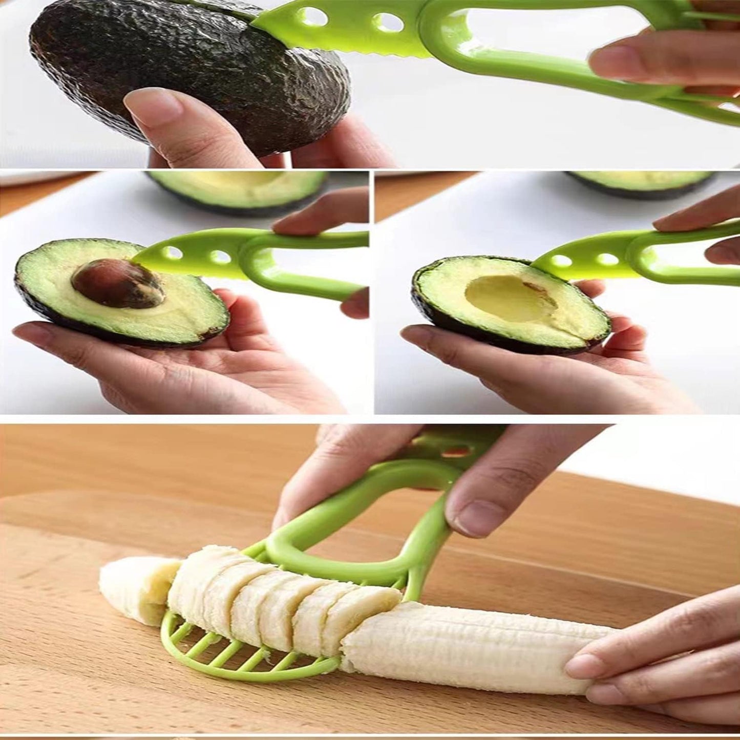 3-in-1 Avocado Slicer Tool Multi-functional Cutter