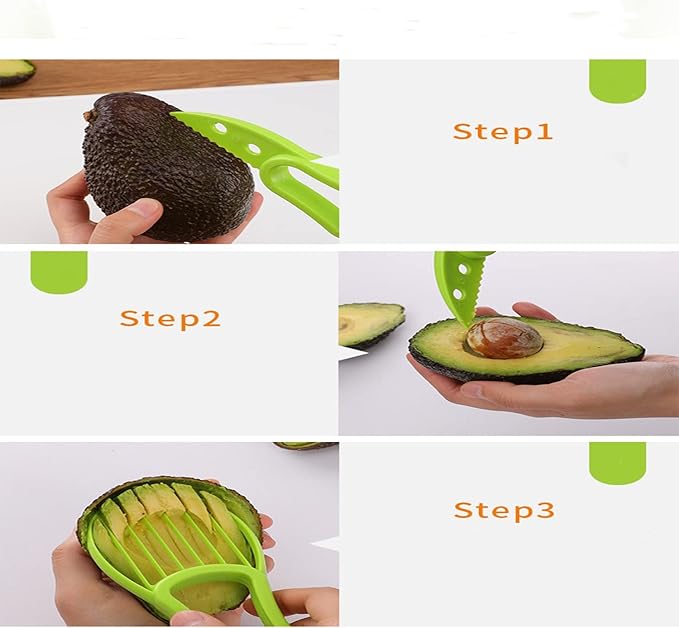3-in-1 Avocado Slicer Tool Multi-functional Cutter
