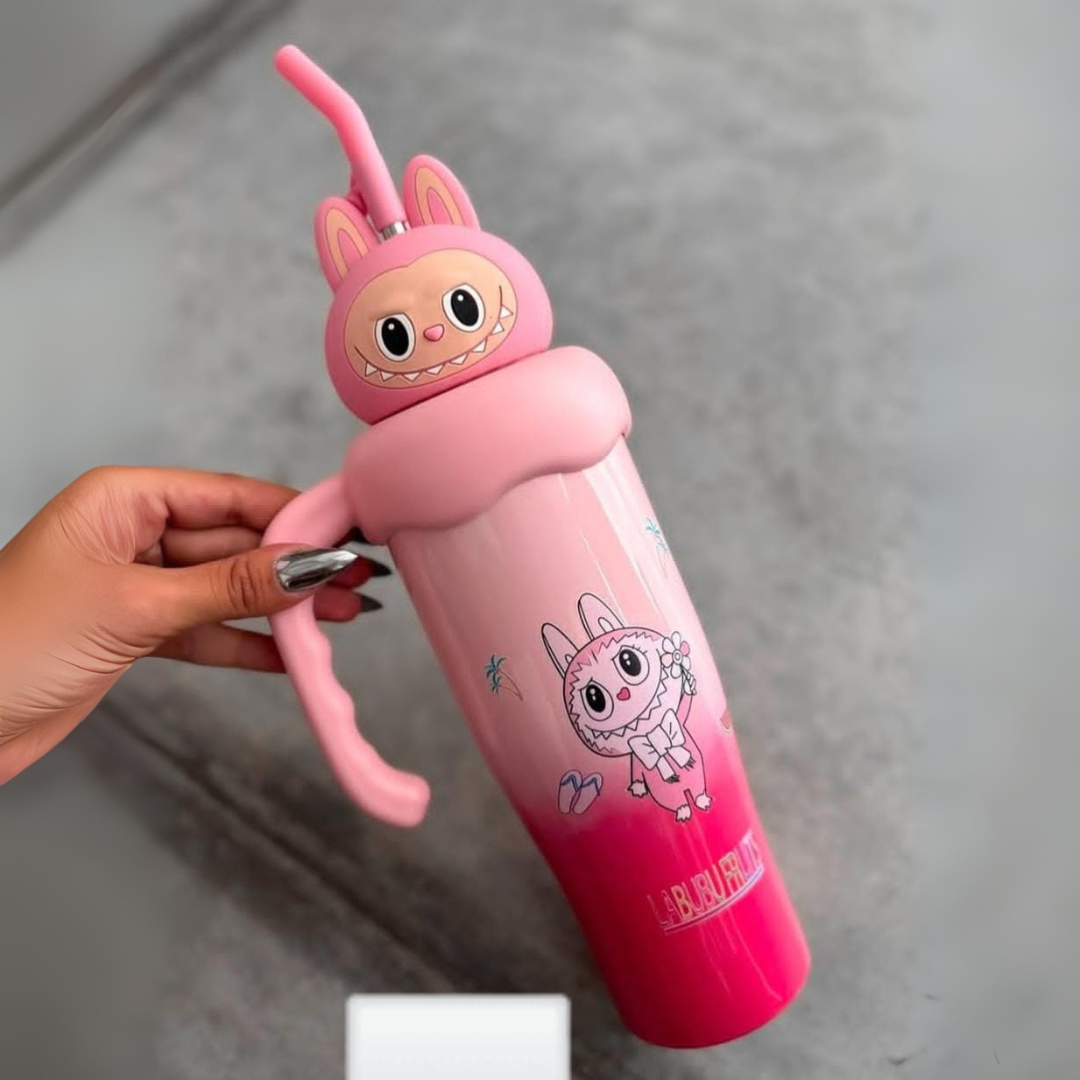 Cartoon Stainless Steel Straw Mug – Multiple Characters