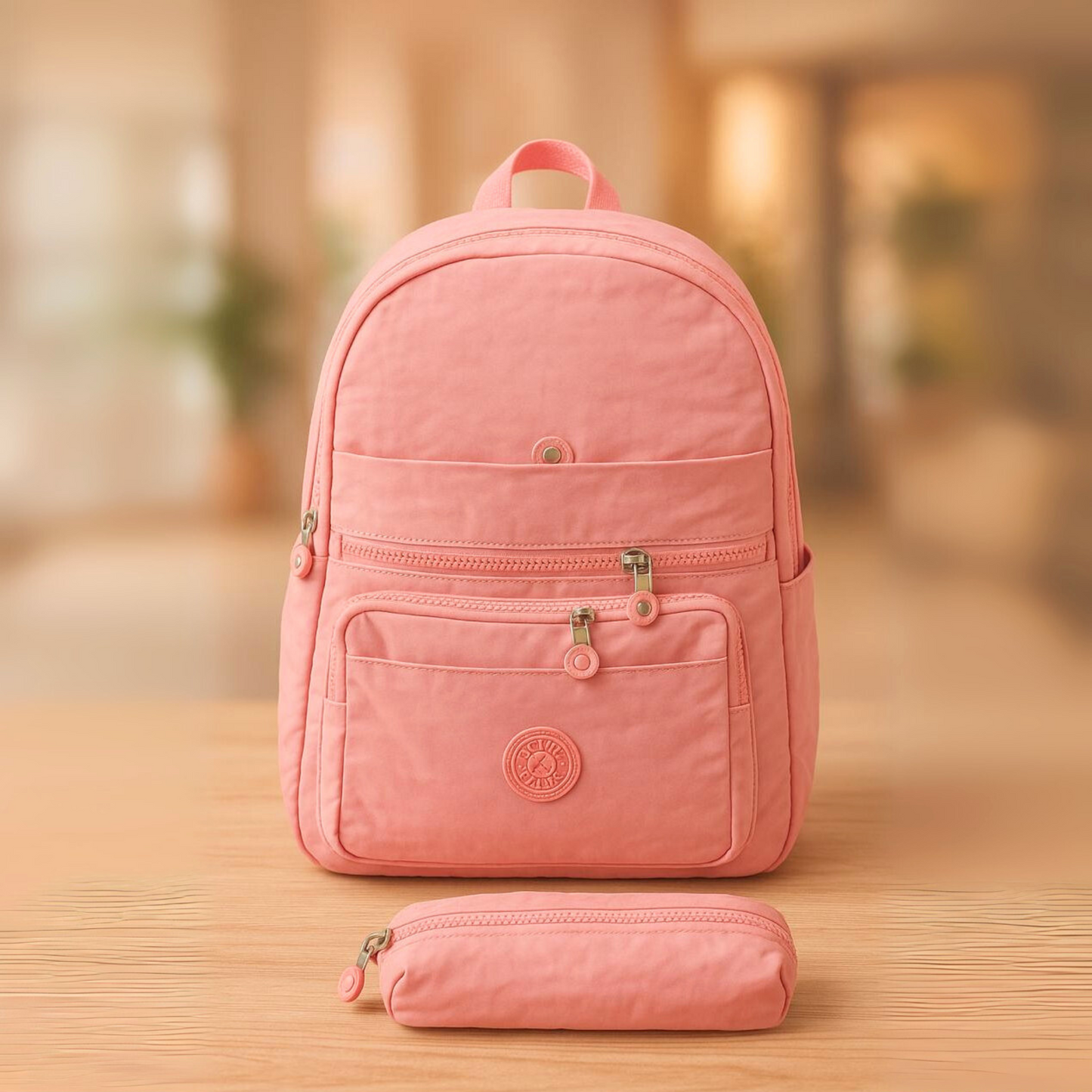 Premium Backpack with Matching Pencil Case – Multiple Colors