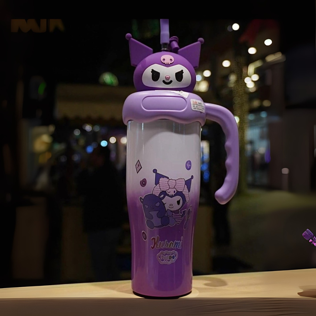 Cartoon Stainless Steel Straw Mug – Multiple Characters