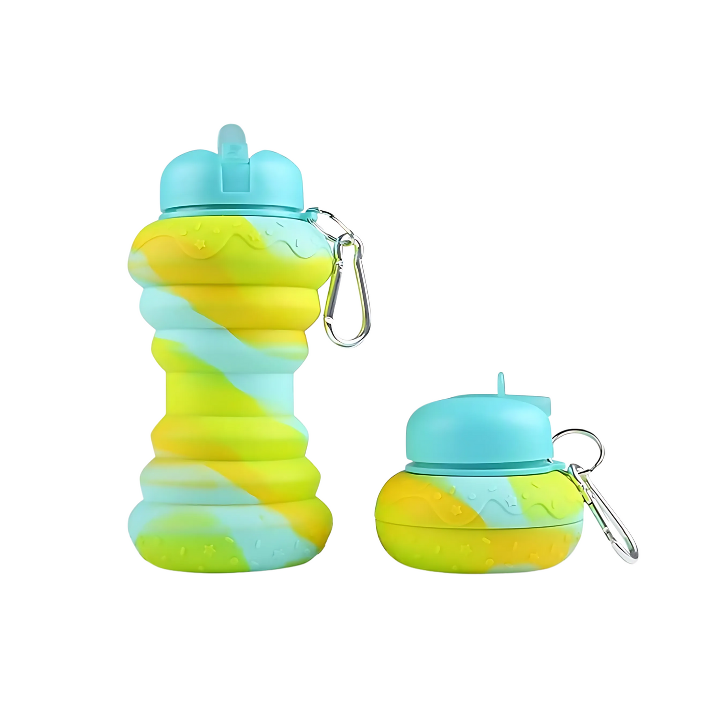 FlexiSip Collapsible Silicone Water Bottle – Rainbow