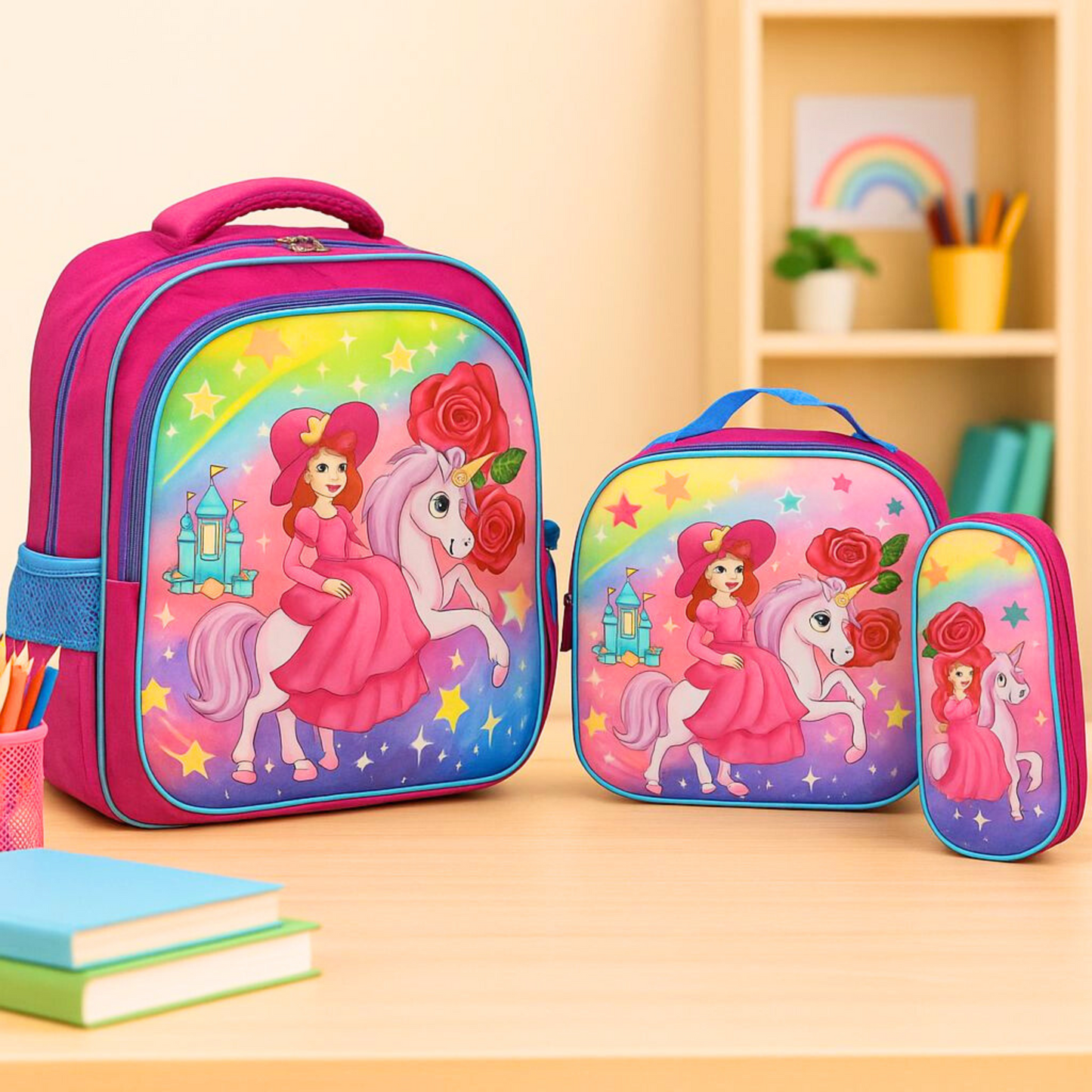 3-Piece Kids School Backpack Set – Multiple Designs