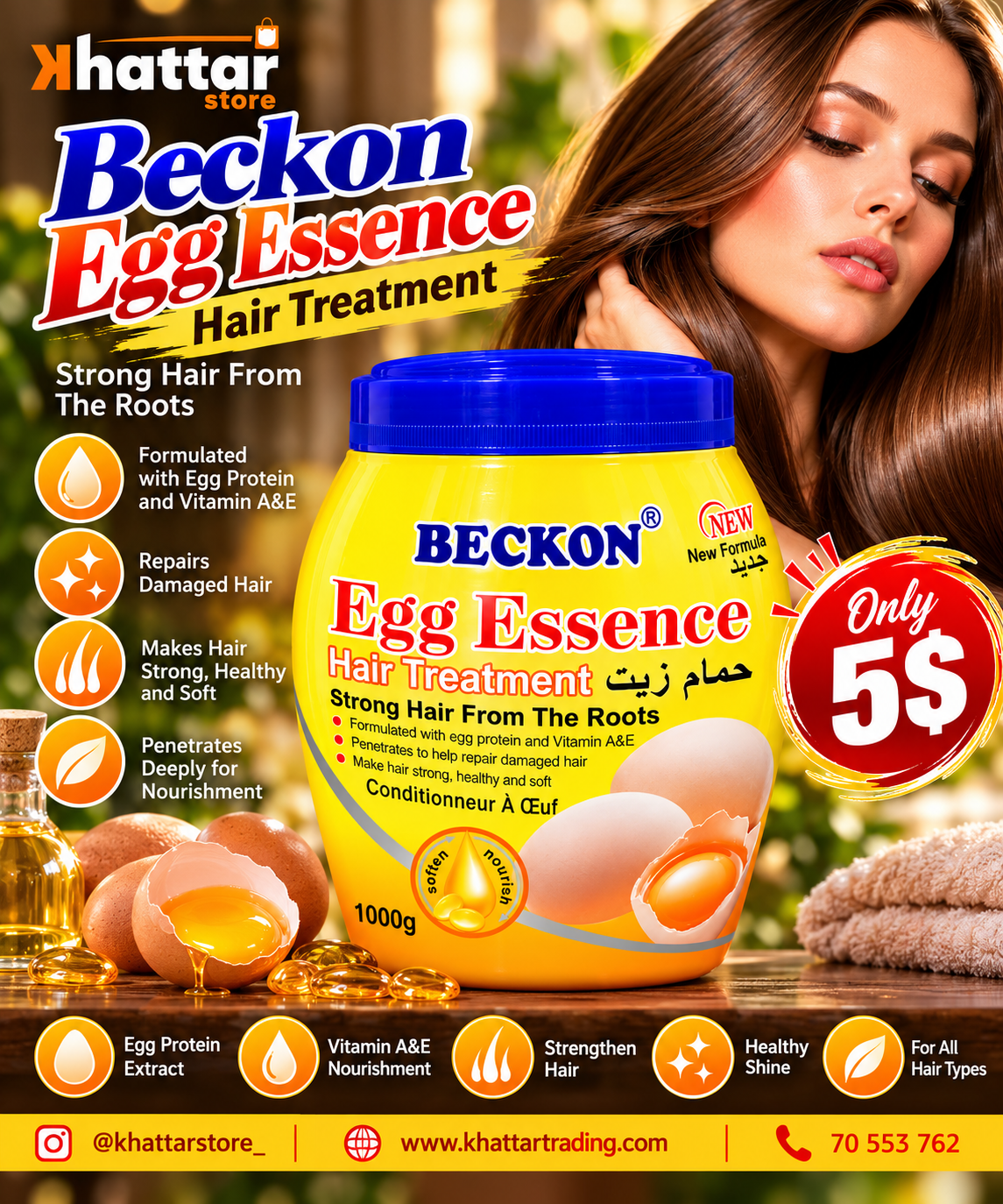 BECKON Egg Essence Hair Treatment – 1000g