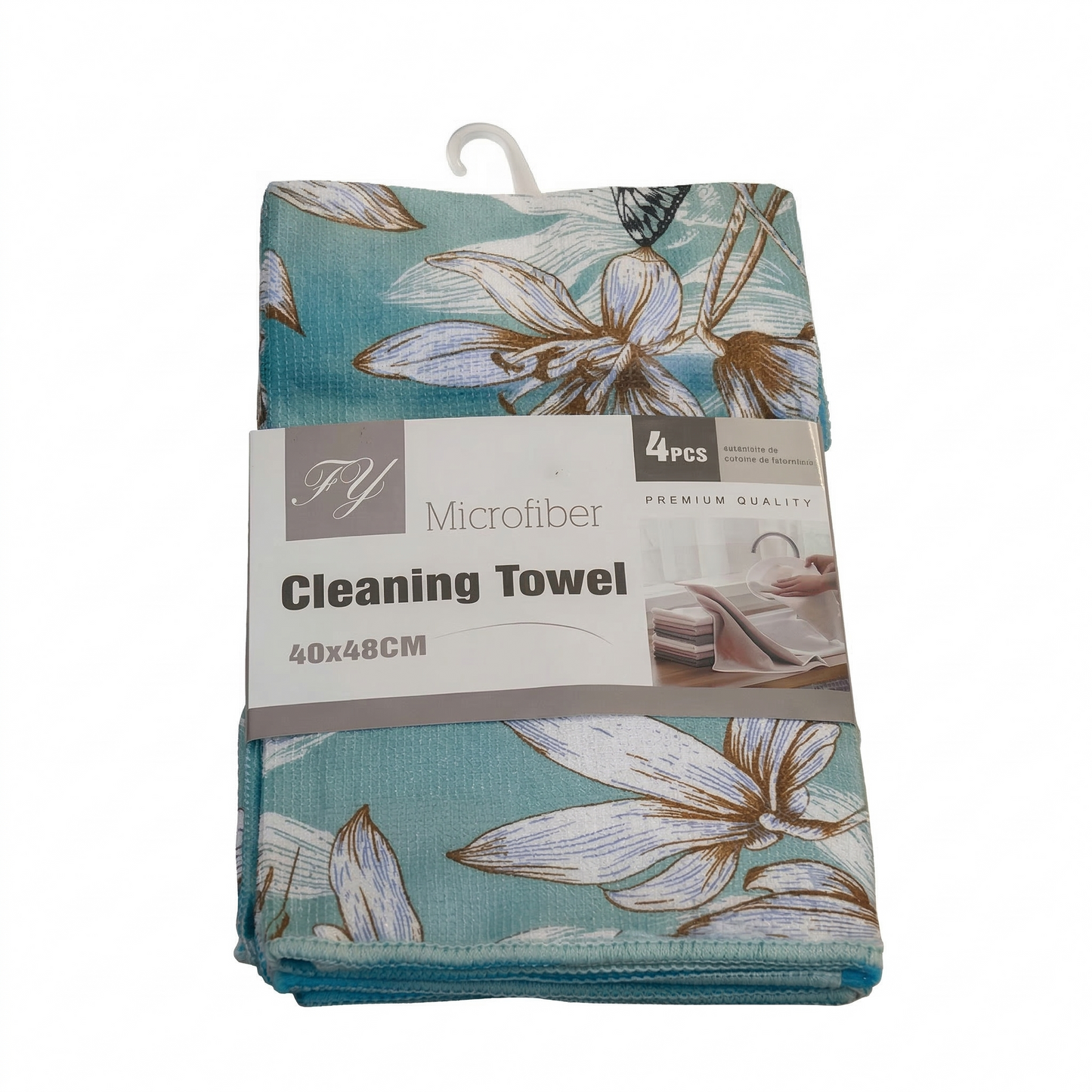 Premium Microfiber Kitchen Cleaning Towels - 4 Piece Set