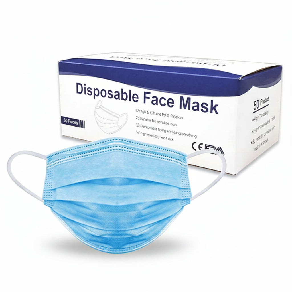 Disposable Face Masks (50-Count Box)