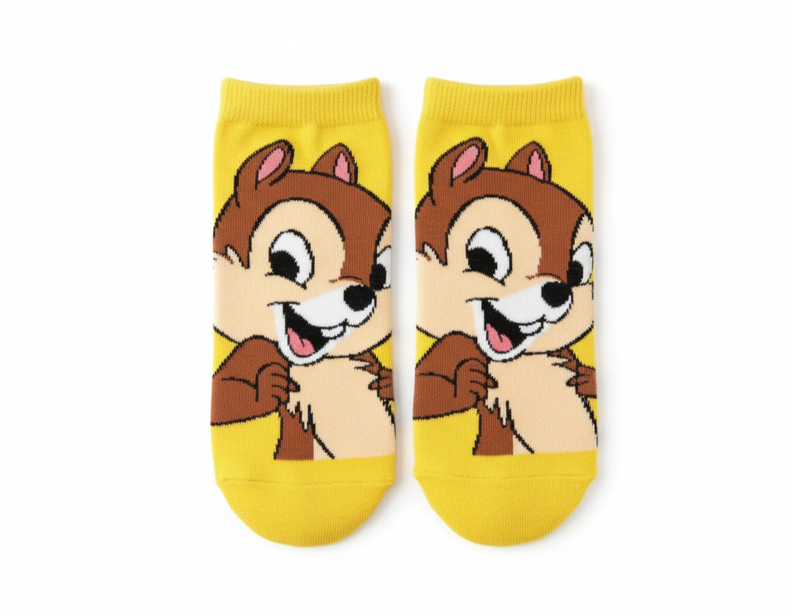 Adorable Disney Character Ankle Socks - Chip 'n' Dale, Daisy Duck, Mickey & Minnie Mouse!