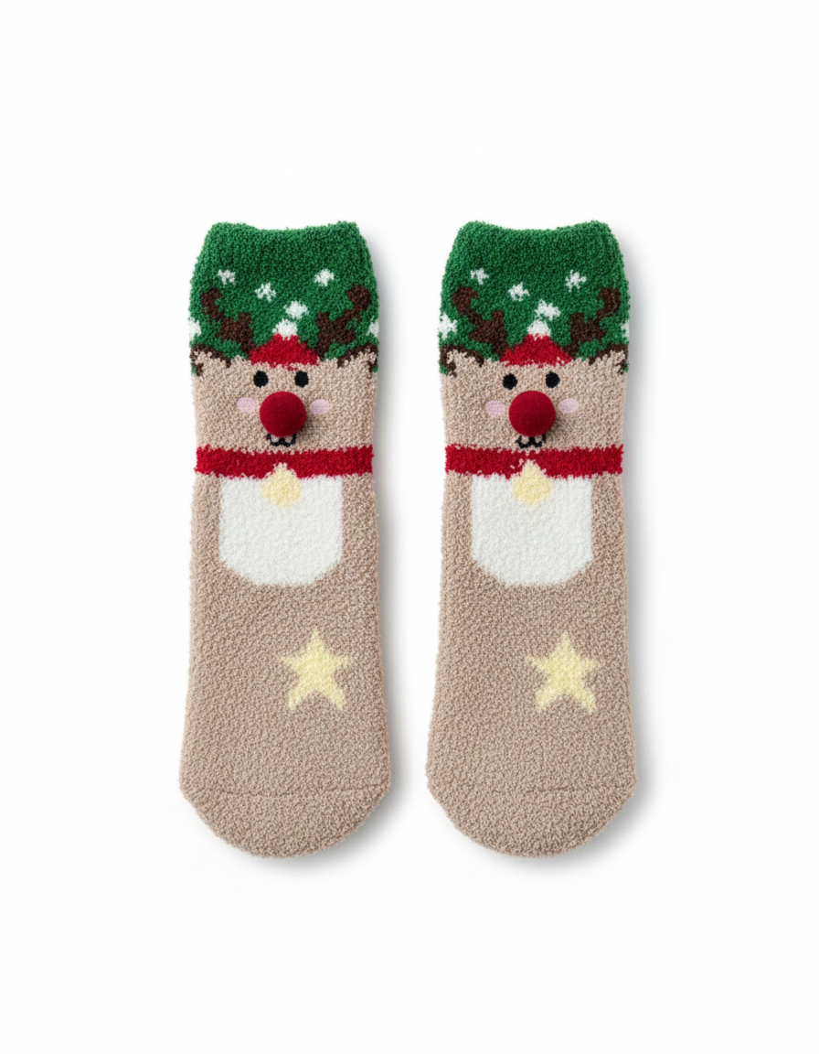 Adorable Polar Bear Fuzzy Socks