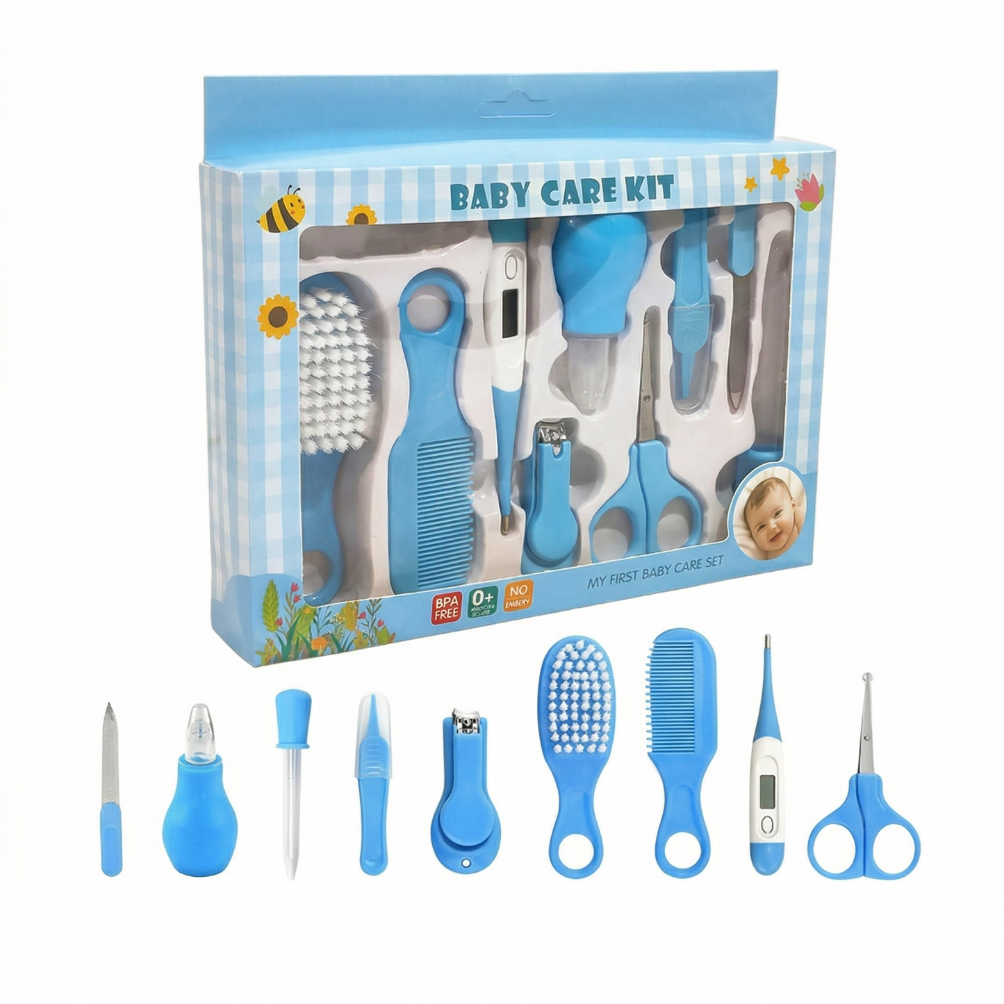 Complete 9-Piece Baby Care & Grooming Kit