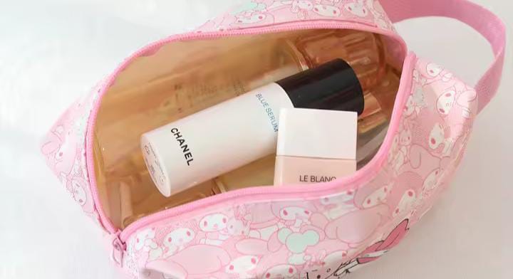 Stitch Striped Zippered Multipurpose Bag