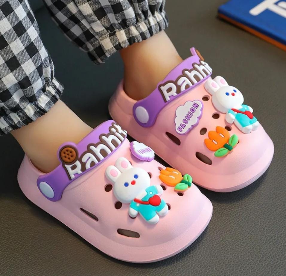 Kids’ Cartoon Rabbit Clogs