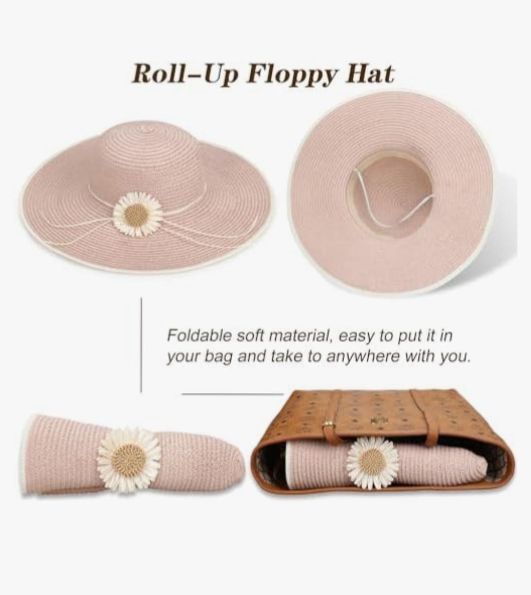 Elegant Daisy Floppy Sun Hat
