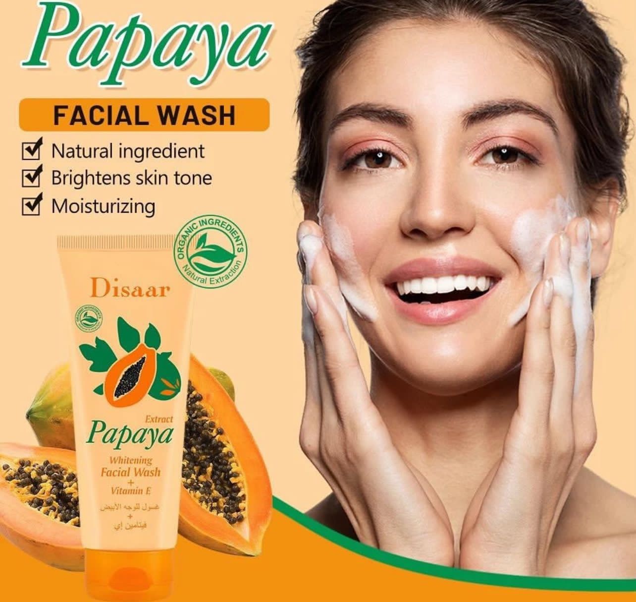 Disaar Papaya Vitamin EWhitening Facial Wash 100G