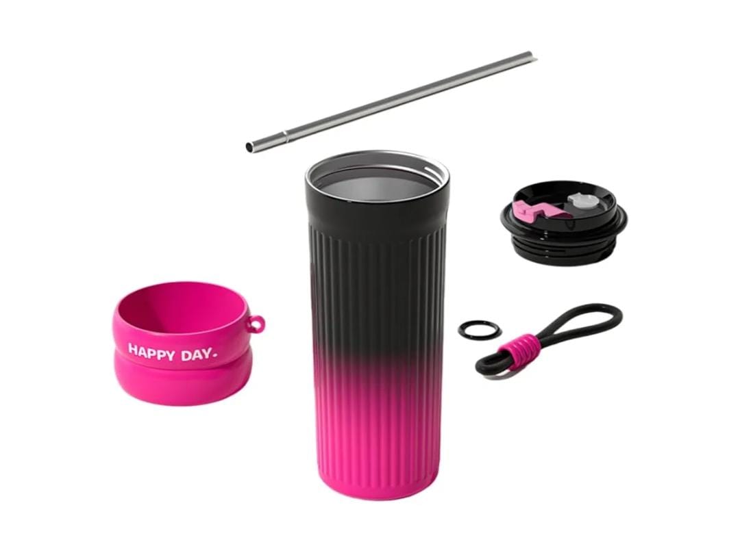 “Happy Day” Gradient Stainless Steel Bottle – 5 Colors