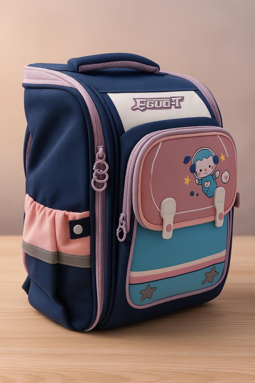 Multi-Layer Kids Backpack – Cartoon Print