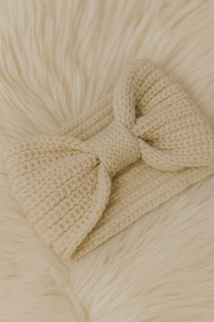 Knitted Bow Headband