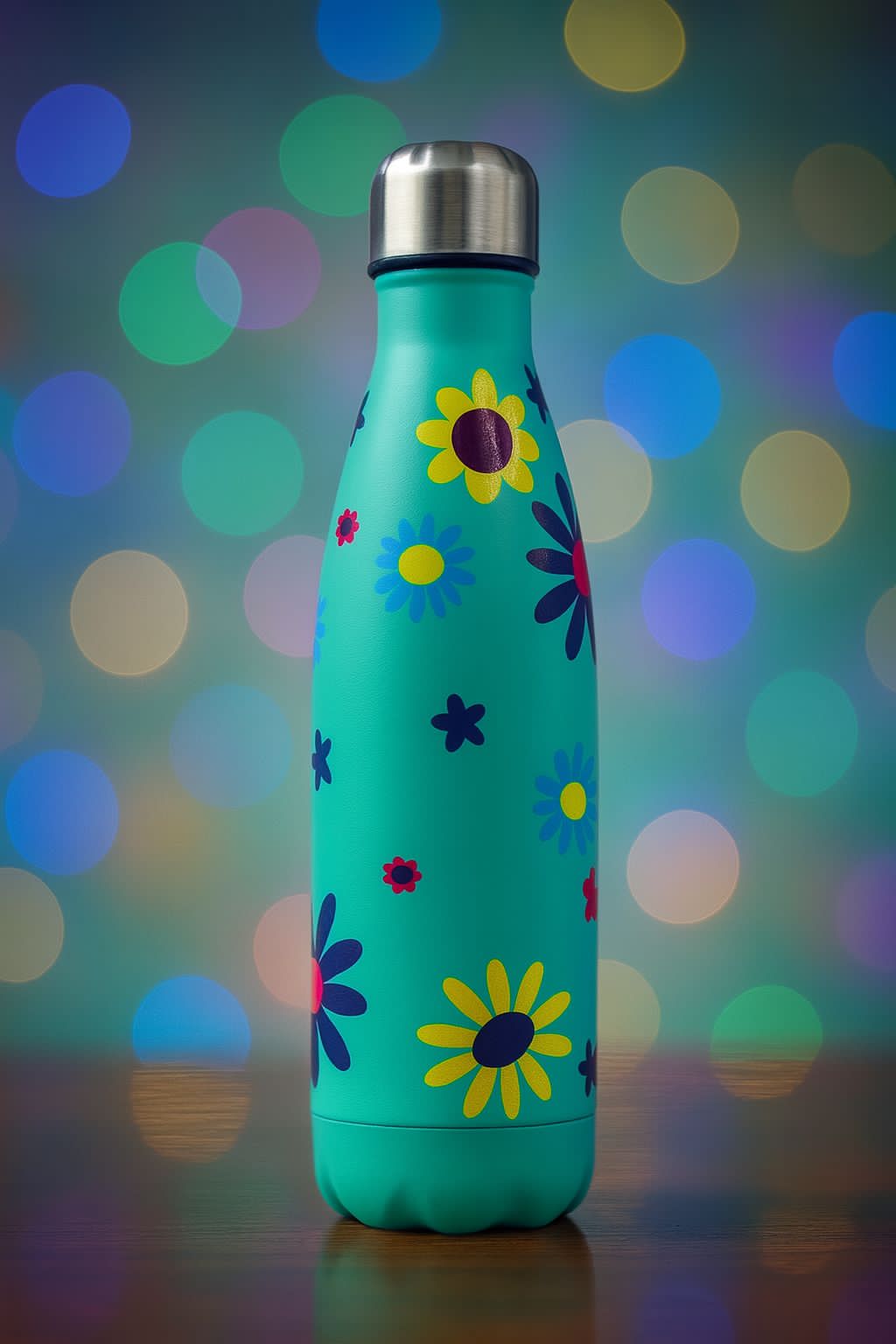 Polka Dot/Floral Stainless Steel Insulated Water Bottle