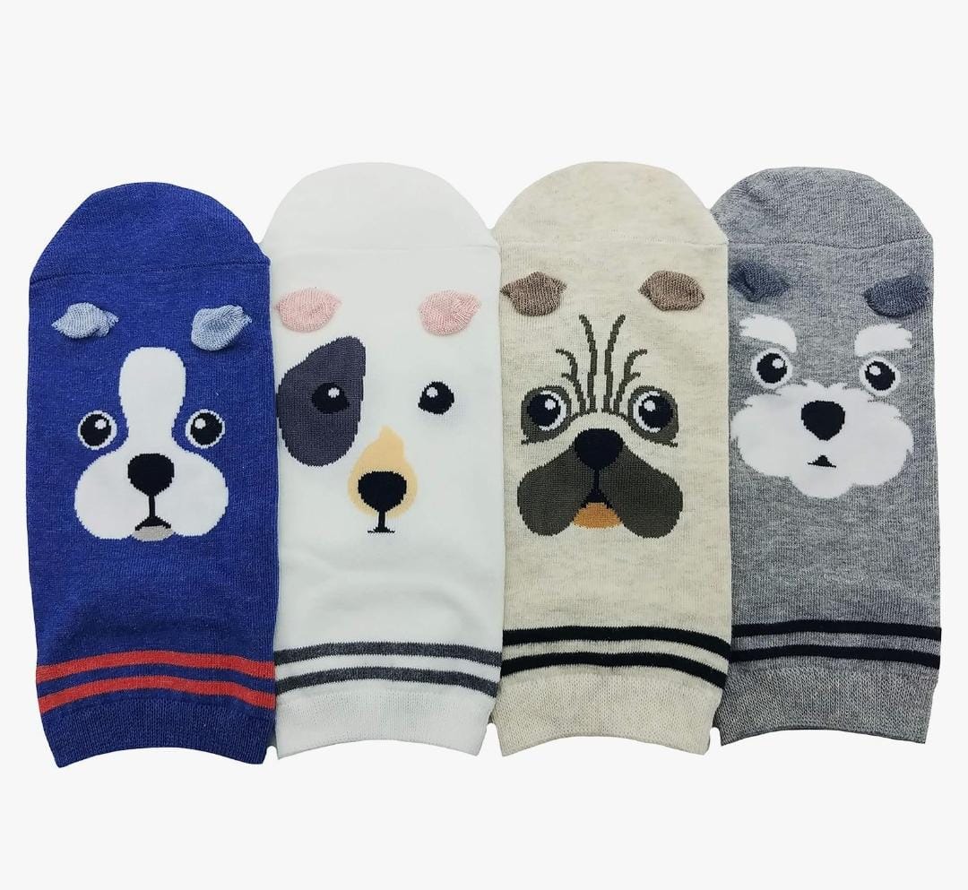 3D Ear Cartoon Dog Ankle Socks