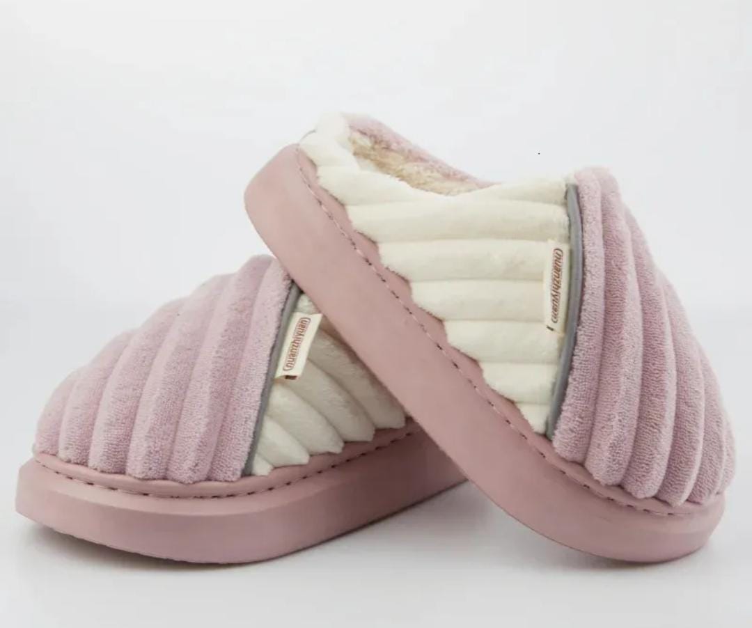 Cloud-Step Plush Corduroy Slippers