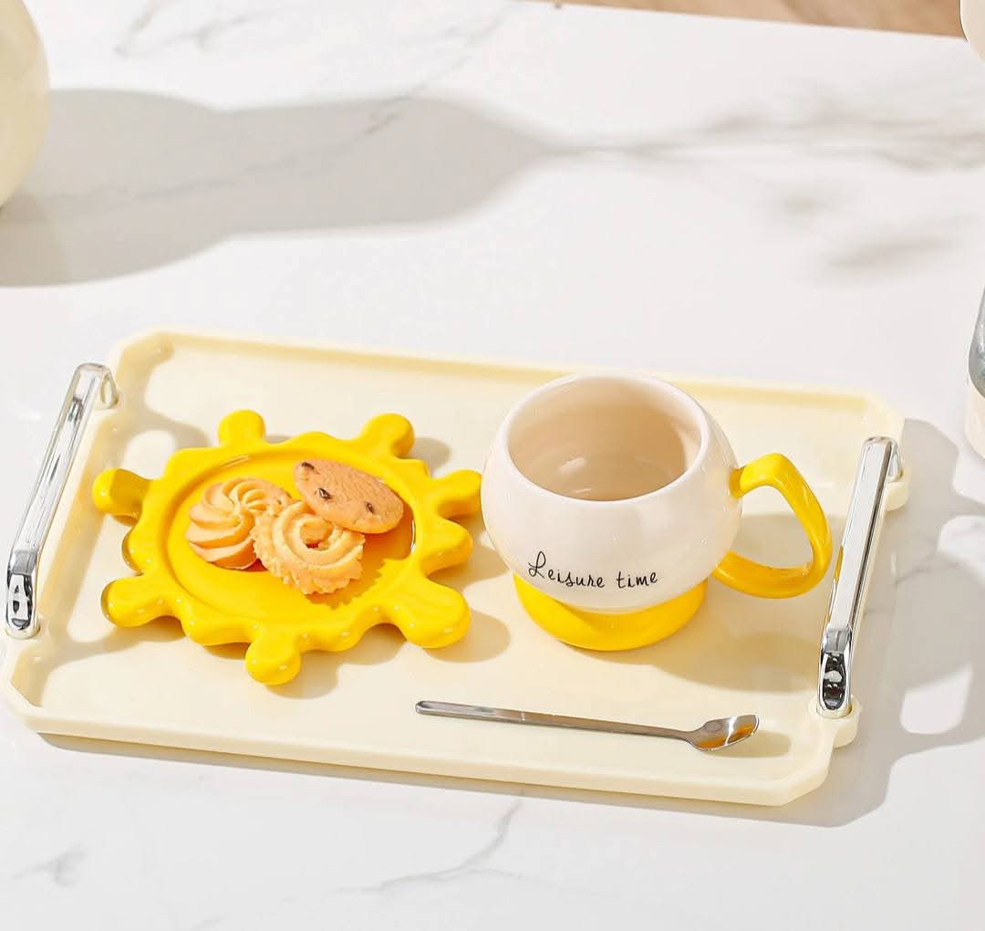 Sun-Kissed Leisure Ceramic Coffee Set
