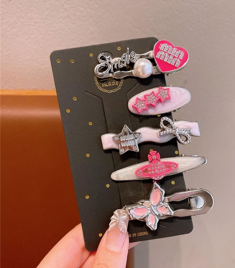 Y2K Aesthetic Pastel Hair Clip Sets