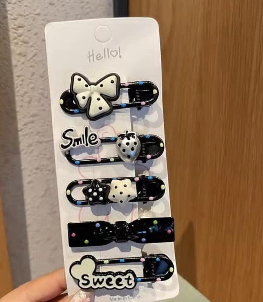 Cute & Trendy 5-Piece Hair Clip Sets