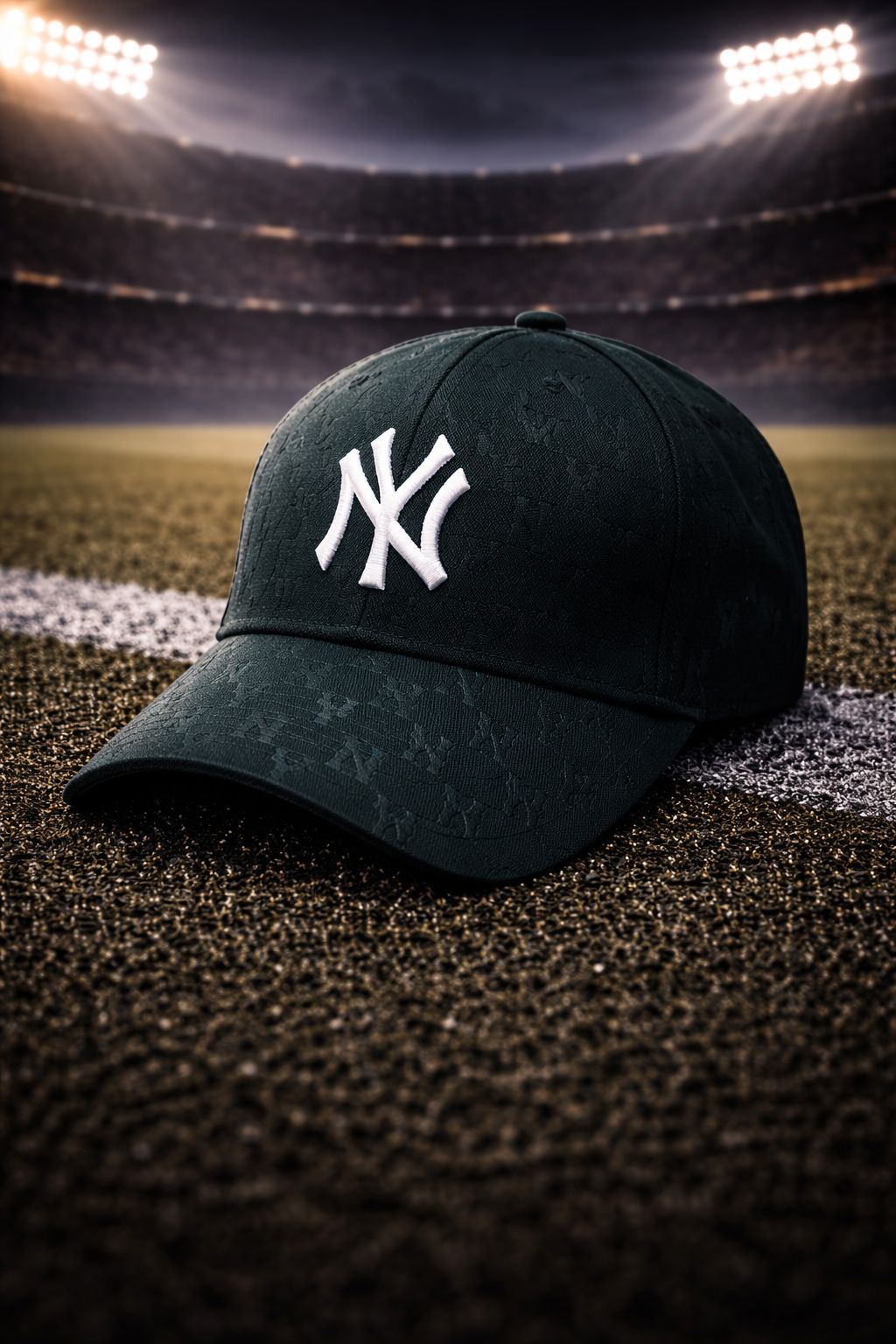 NY Yankees Monogram Texture Baseball Cap