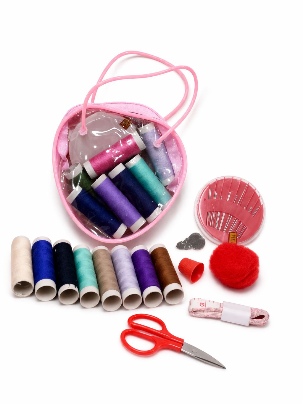 Portable Clear-Bag Sewing Kit