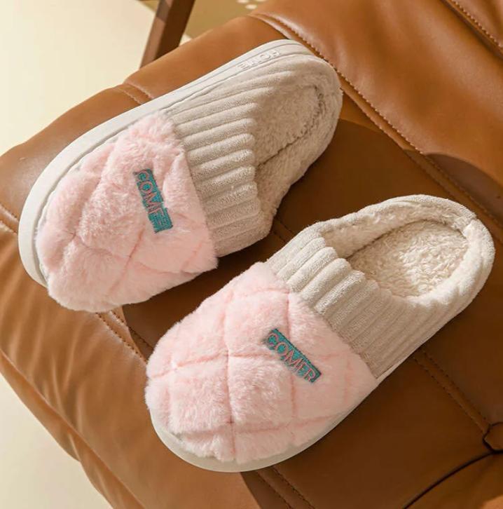 Cozy Quilted Plush Comfort Slippers