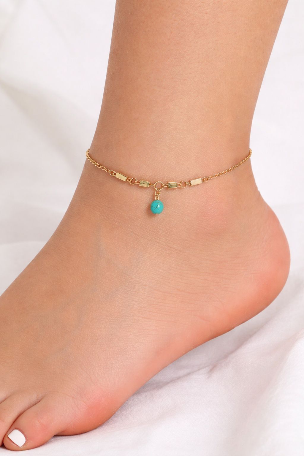 Gold Chain Charm Anklet