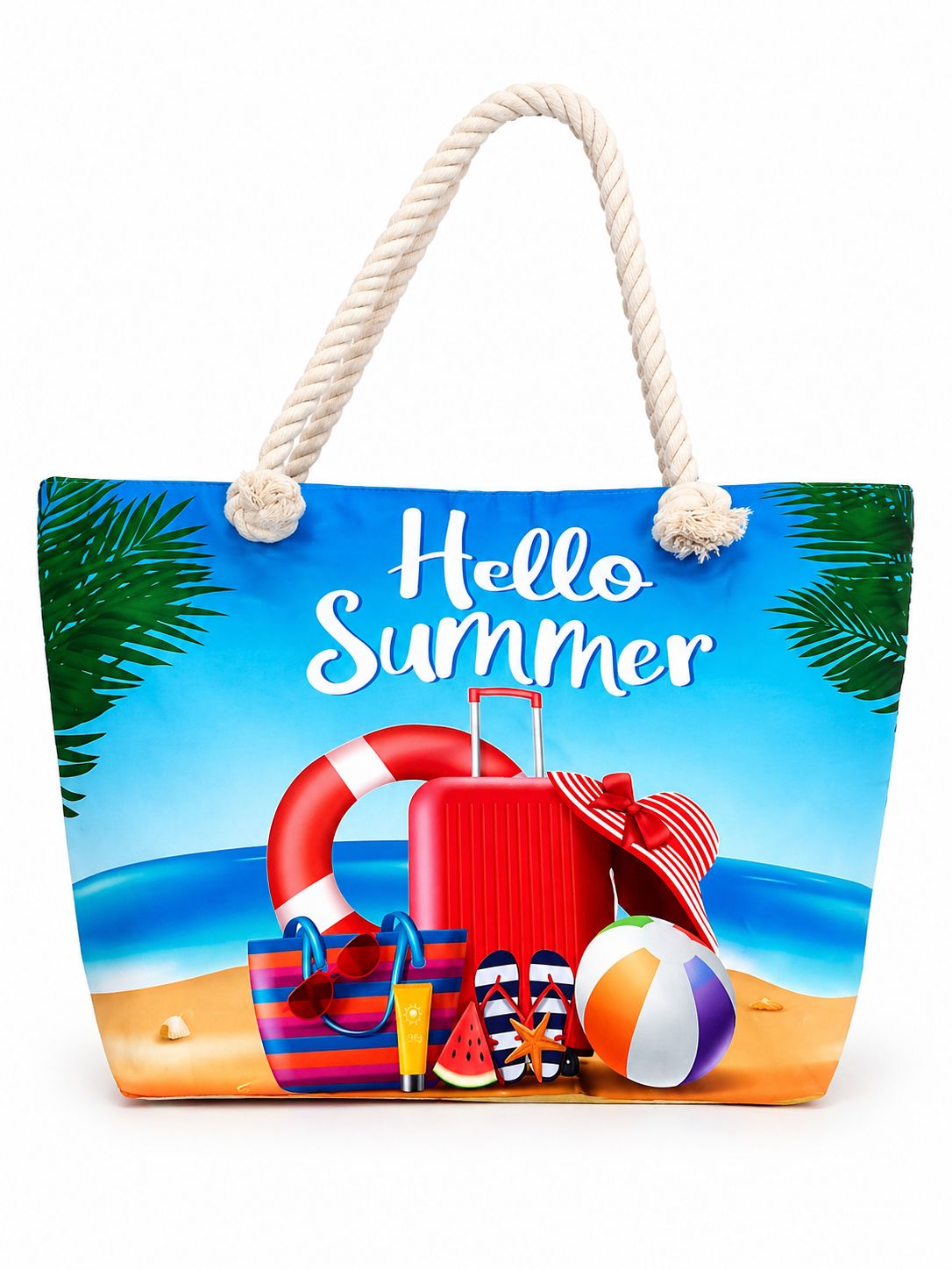 Hello Summer Beach Tote Bag
