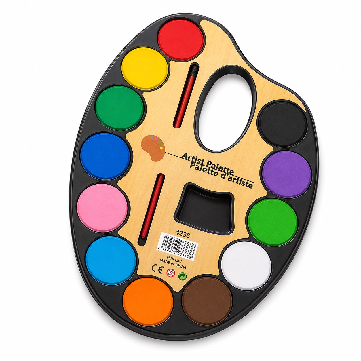 A Wooden Children's Artist Paint Palette