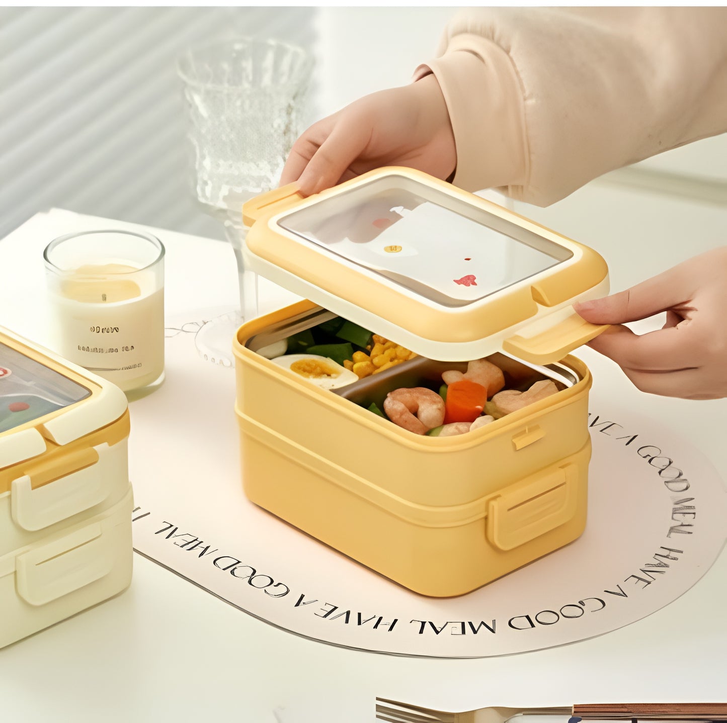 Double-Layer Stainless Steel Lunch Box