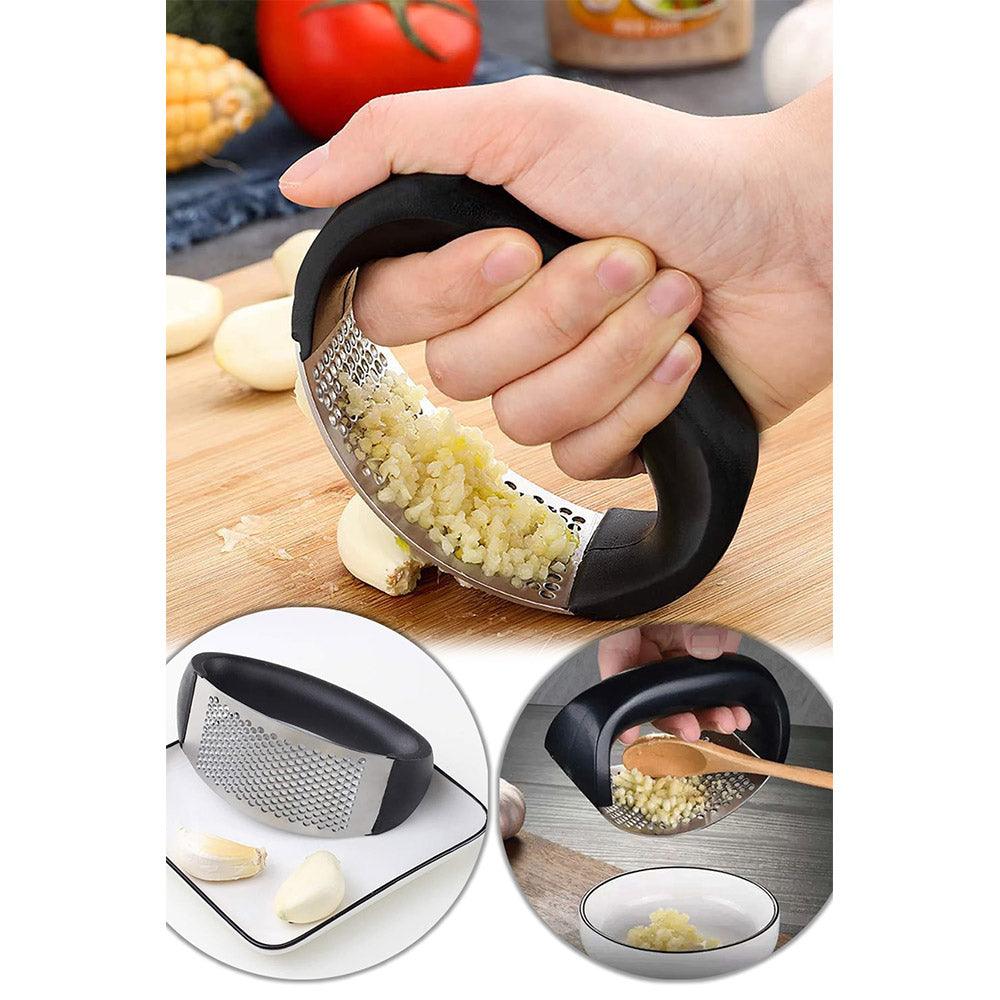 Stainless Steel Garlic Press Manual Hand-Held Crusher