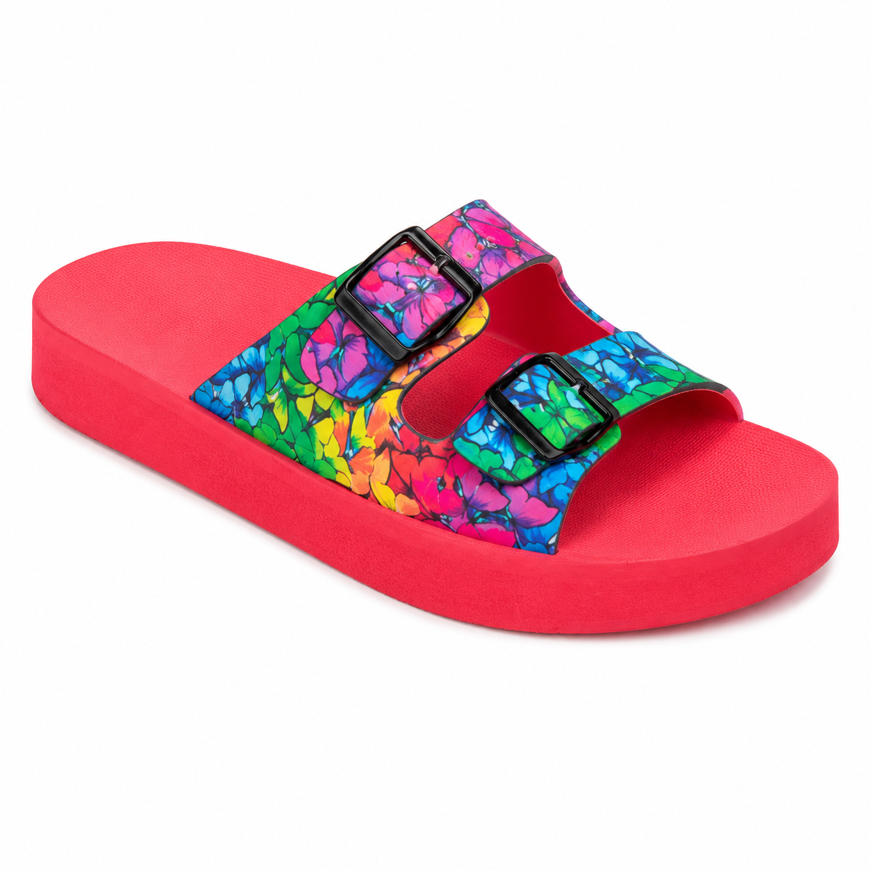 Women’s Double-Buckle Slide Sandals