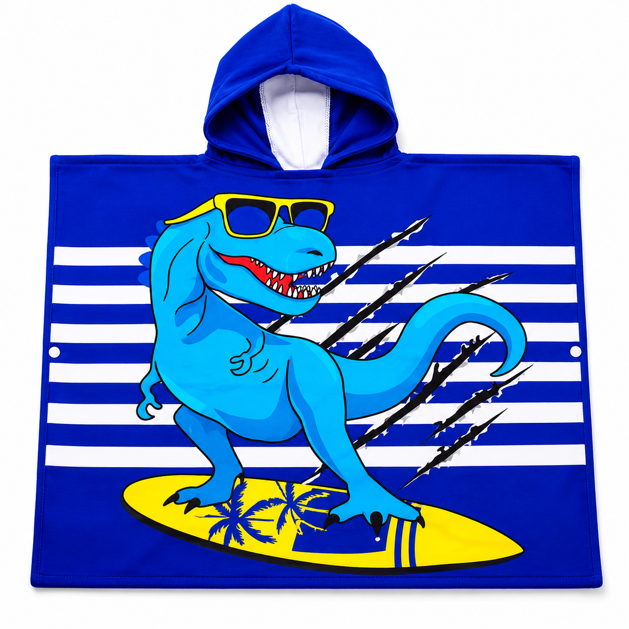 Kids Dinosaur Hooded Beach Poncho Towel – Soft Quick-Dry Swim Cover-Up