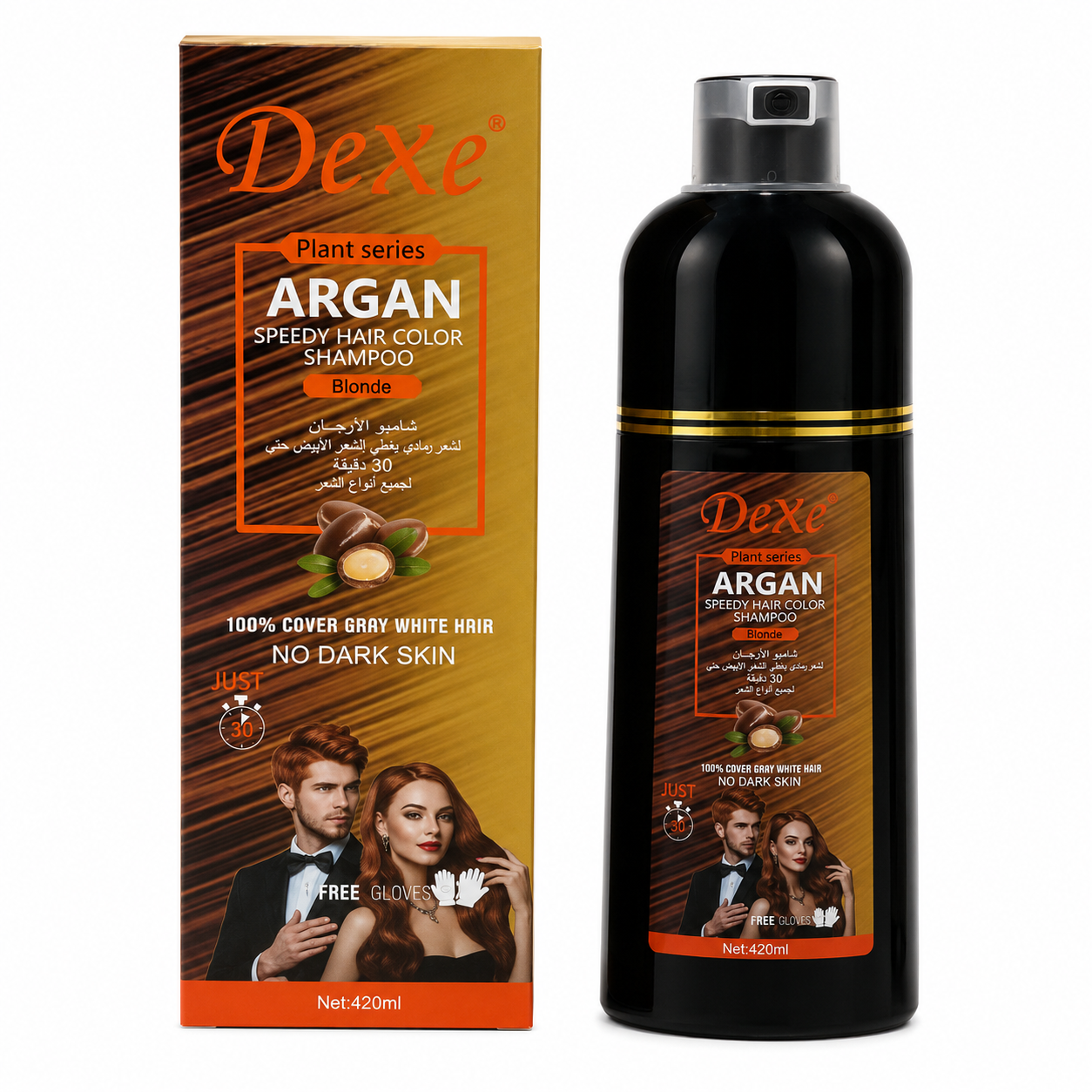 Dexe Argan Hair Color Shampoo 420ML