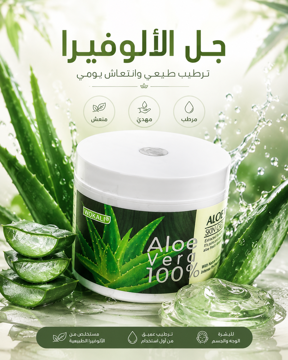 Wokali Aloe Vera 100% Skin Cream