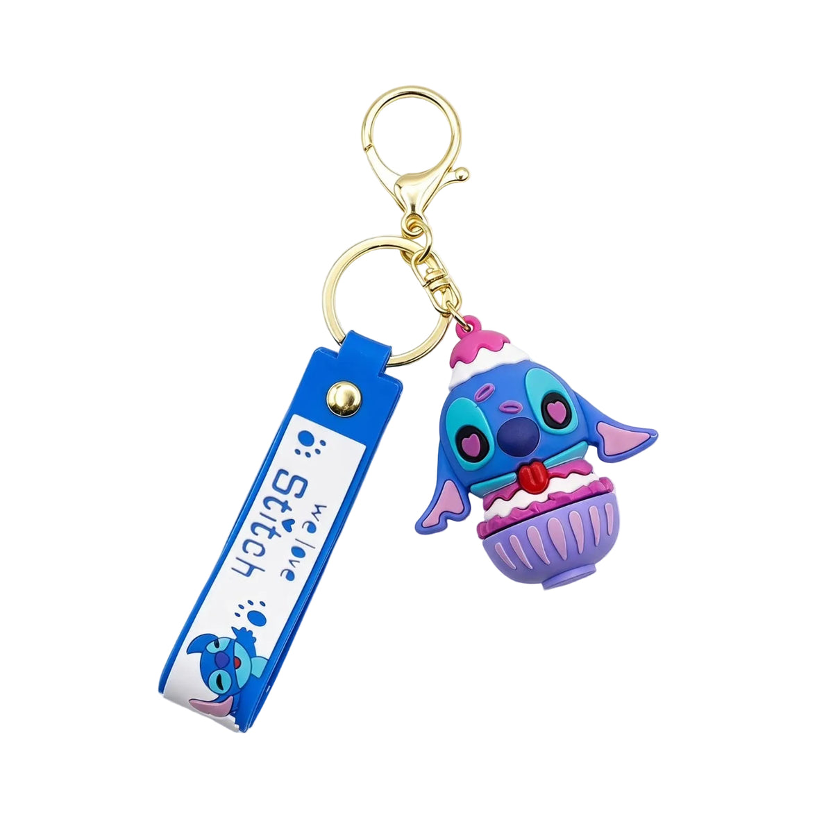 Stitch-themed character keychain
