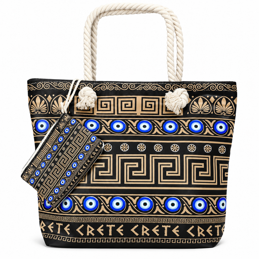 👜✨ Elegant Beach Tote Bag with Matching Wristlet ✨👜