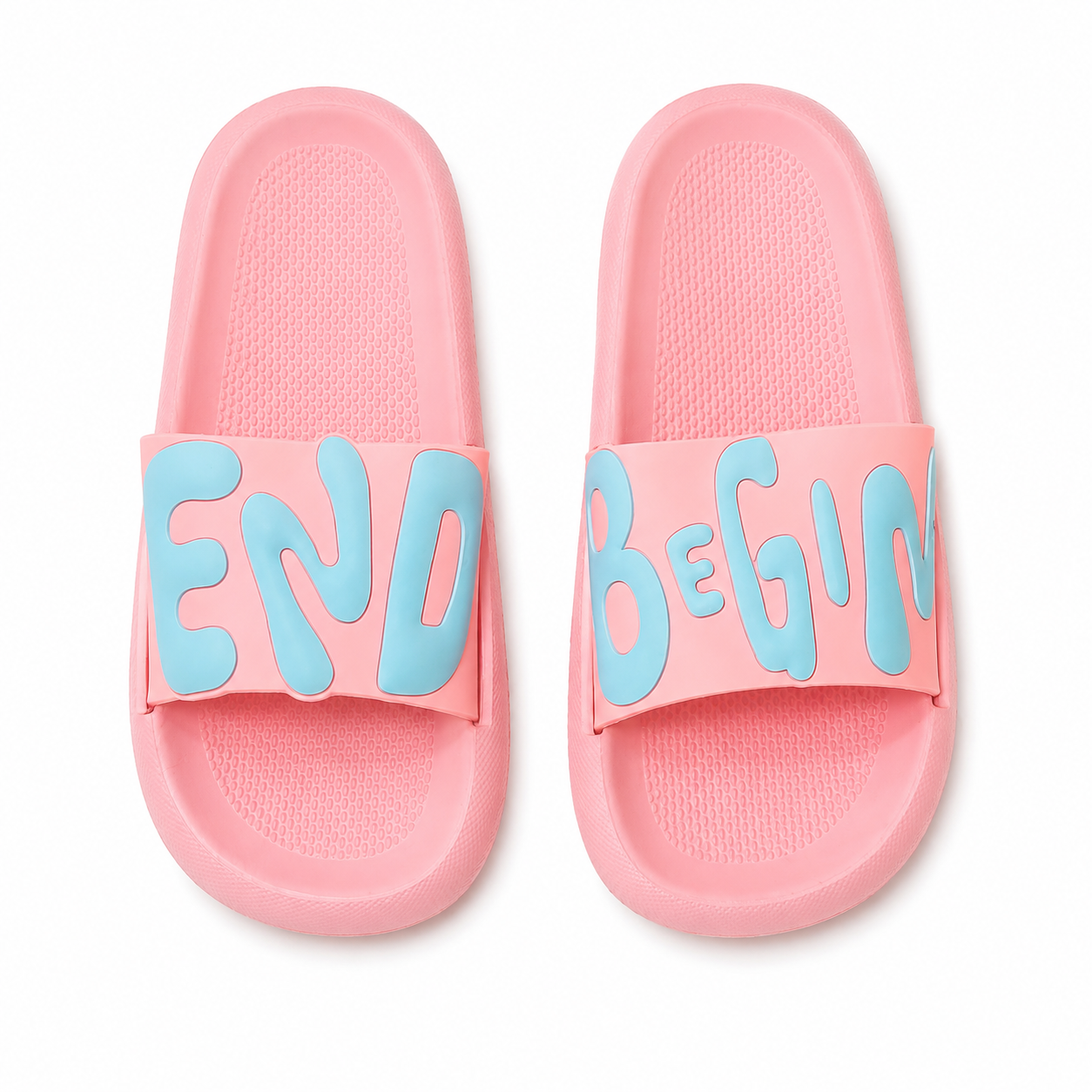 Bold Letter Slide Sandals – Comfortable Everyday Casual Wear