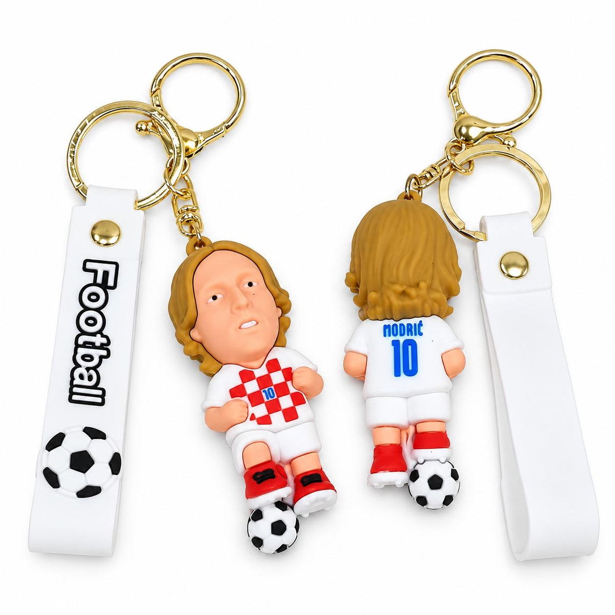 Football Player Keychain with Wrist Strap