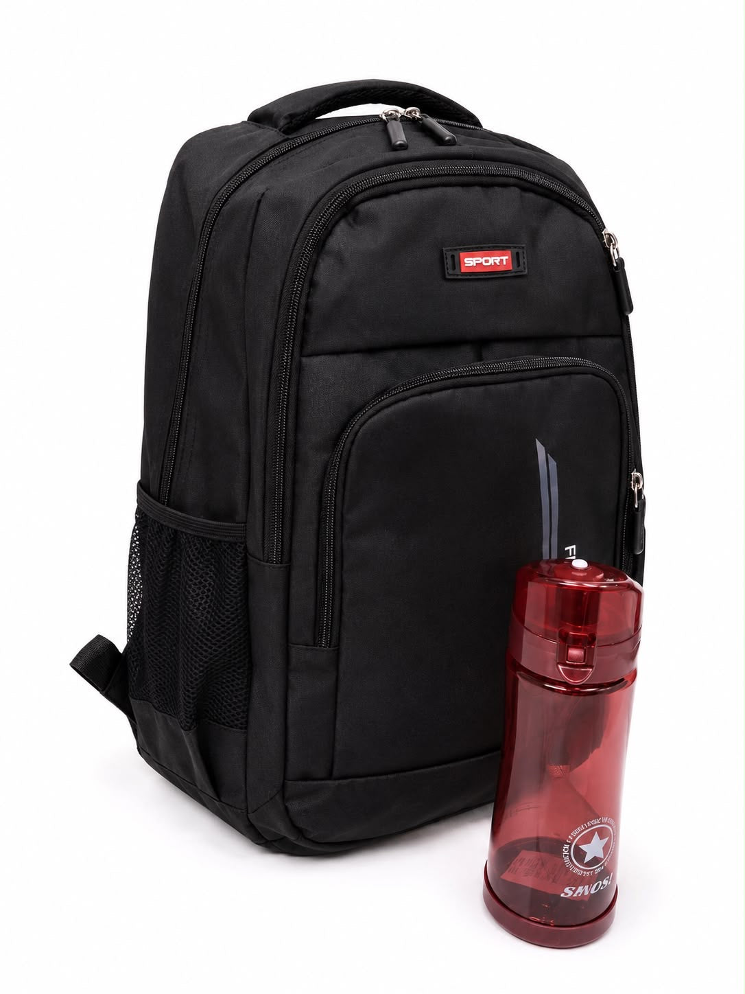 Sport Fashion Backpack + Water Bottle Set