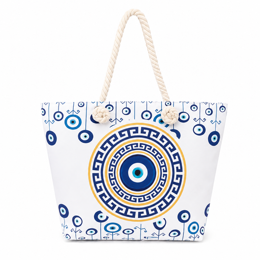Beach Tote Bag – Elegant Mediterranean-Inspired Style