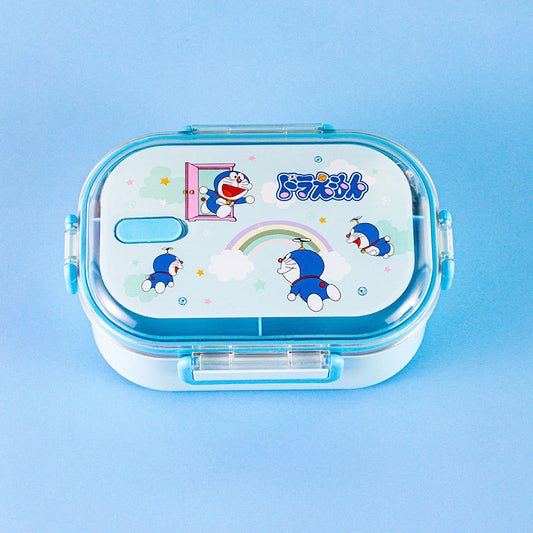 Premium Lunch Box with Double Compartments & Cutlery Set