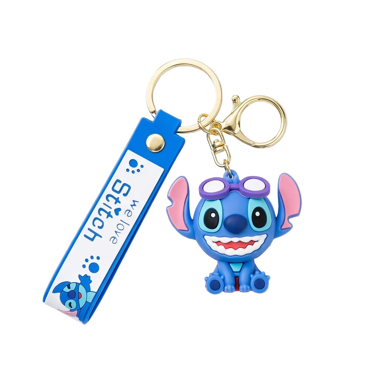 Stitch-themed character keychain