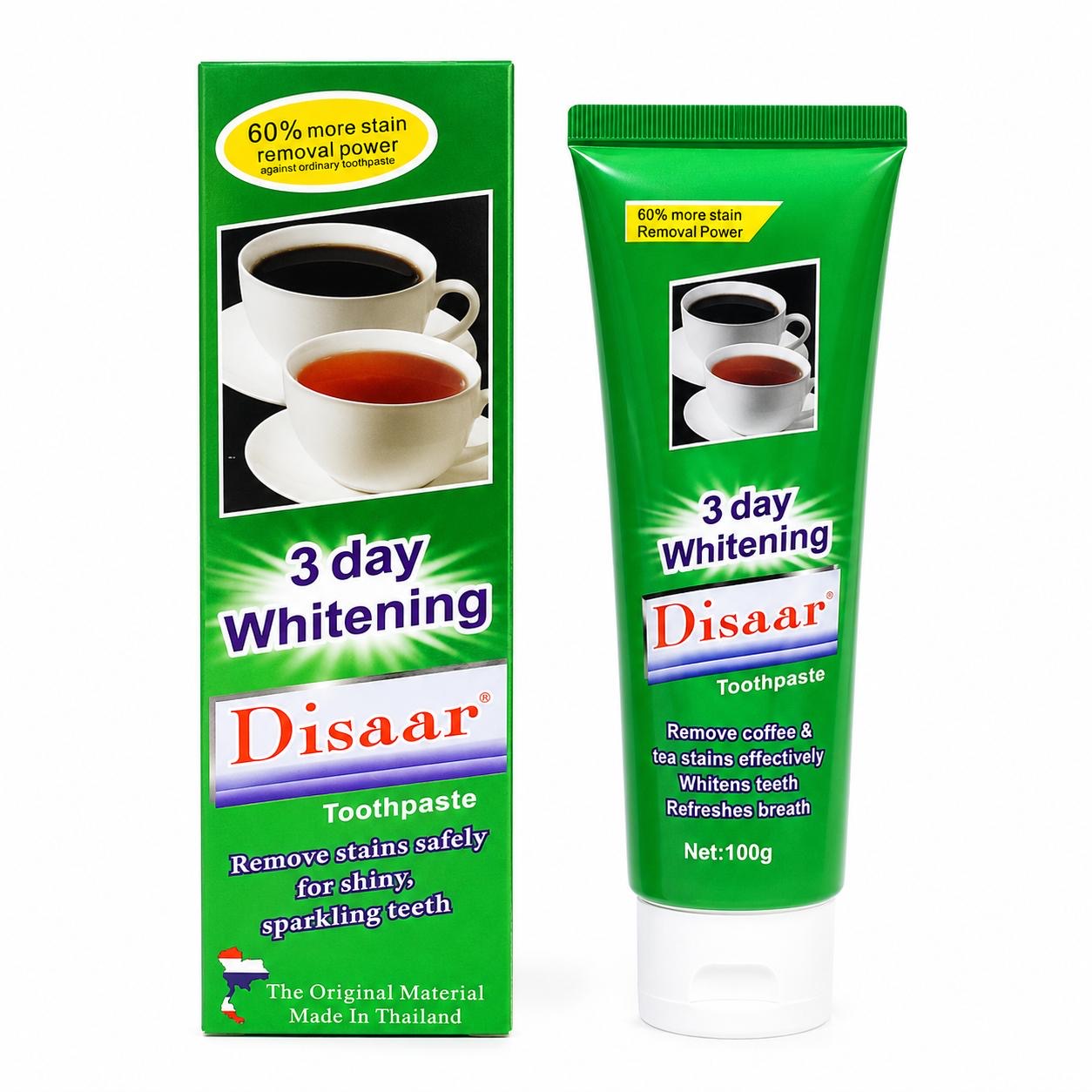 Disaar 3 Day Whitening Toothpaste – Stain Removal & Fresh Breath Care