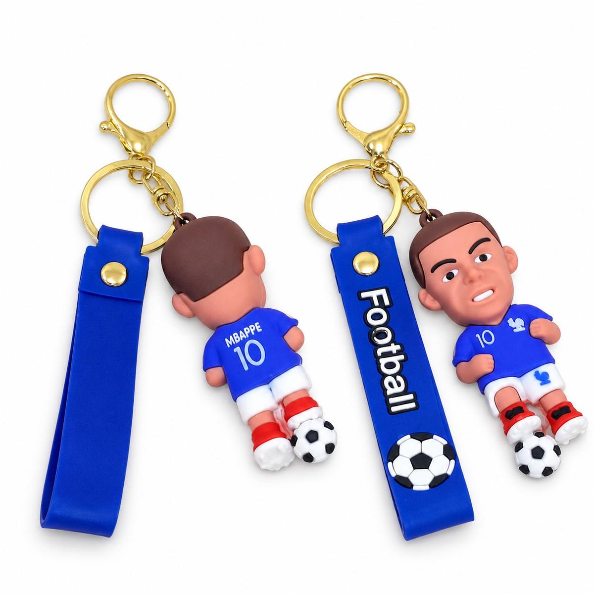 Football Player Keychain with Wrist Strap
