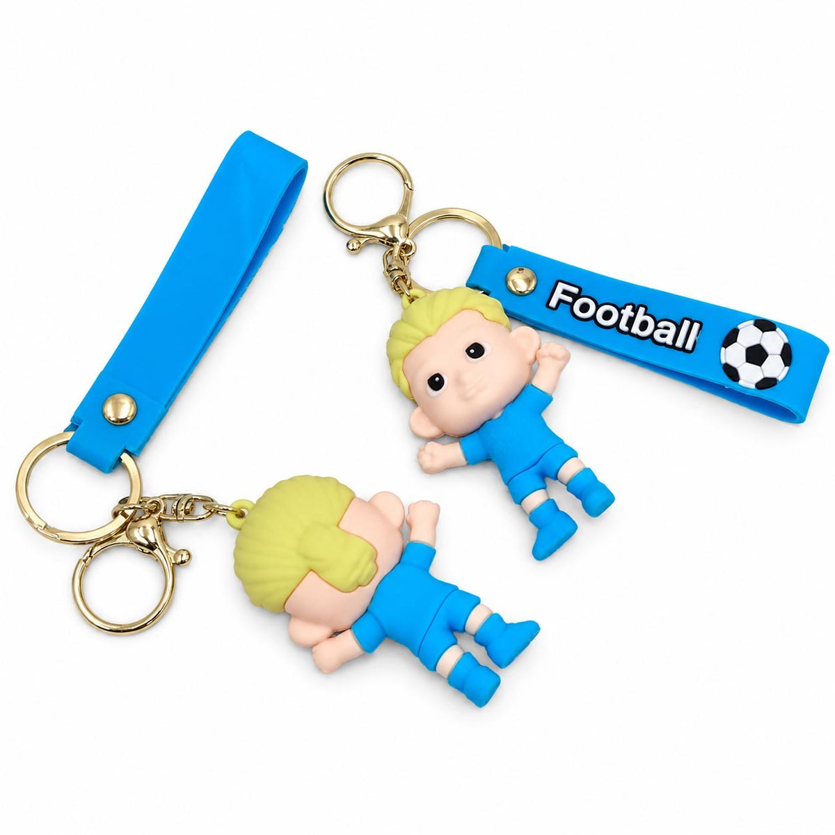 Football Player Keychain with Wrist Strap